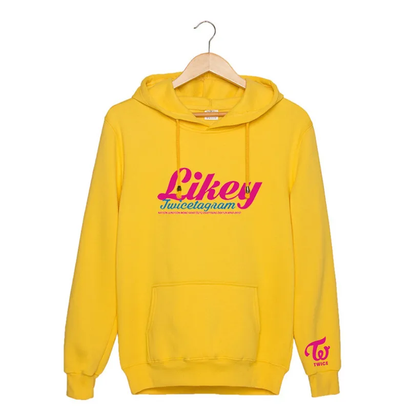 Корейская мода в стиле K-POP двухслойная хлопковая толстовка с капюшоном Likey