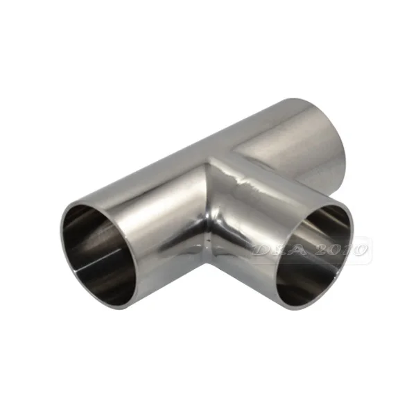 

MEGAIRON OD 38mm 1-1/2" 1.5" Sanitary TEE 3 Way Stainless Steel SS316 Pipe Fitting Pipe Thickness 1.5mm