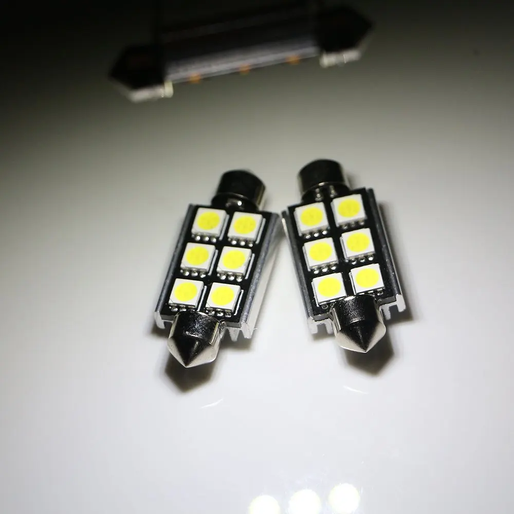 

4Pcs C5W 36mm 6 LED 5050 SMD Canbus Festoon Lights Bulb Lamp 12V Car LED Light Lamps 6418 C5W DE3423
