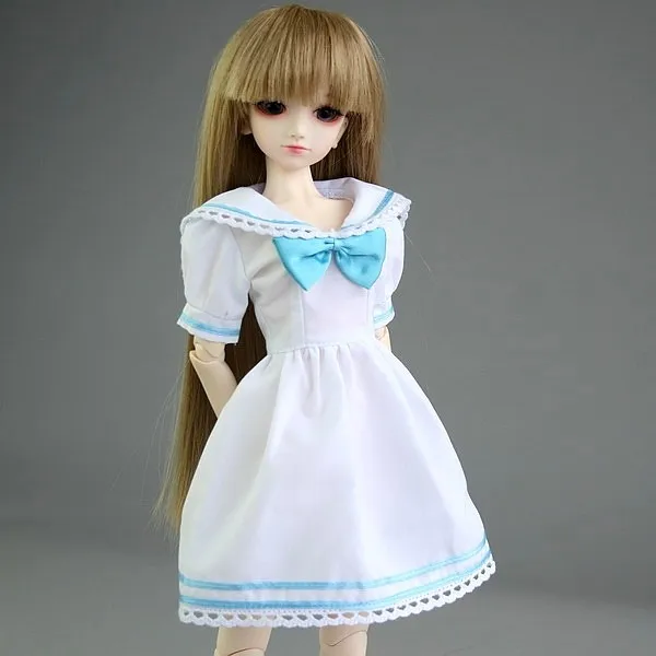

[wamami] 120# White & Light Blue Shirt/Clothes/Dress/Suit 1/4 MSD DOD BJD Dollfie