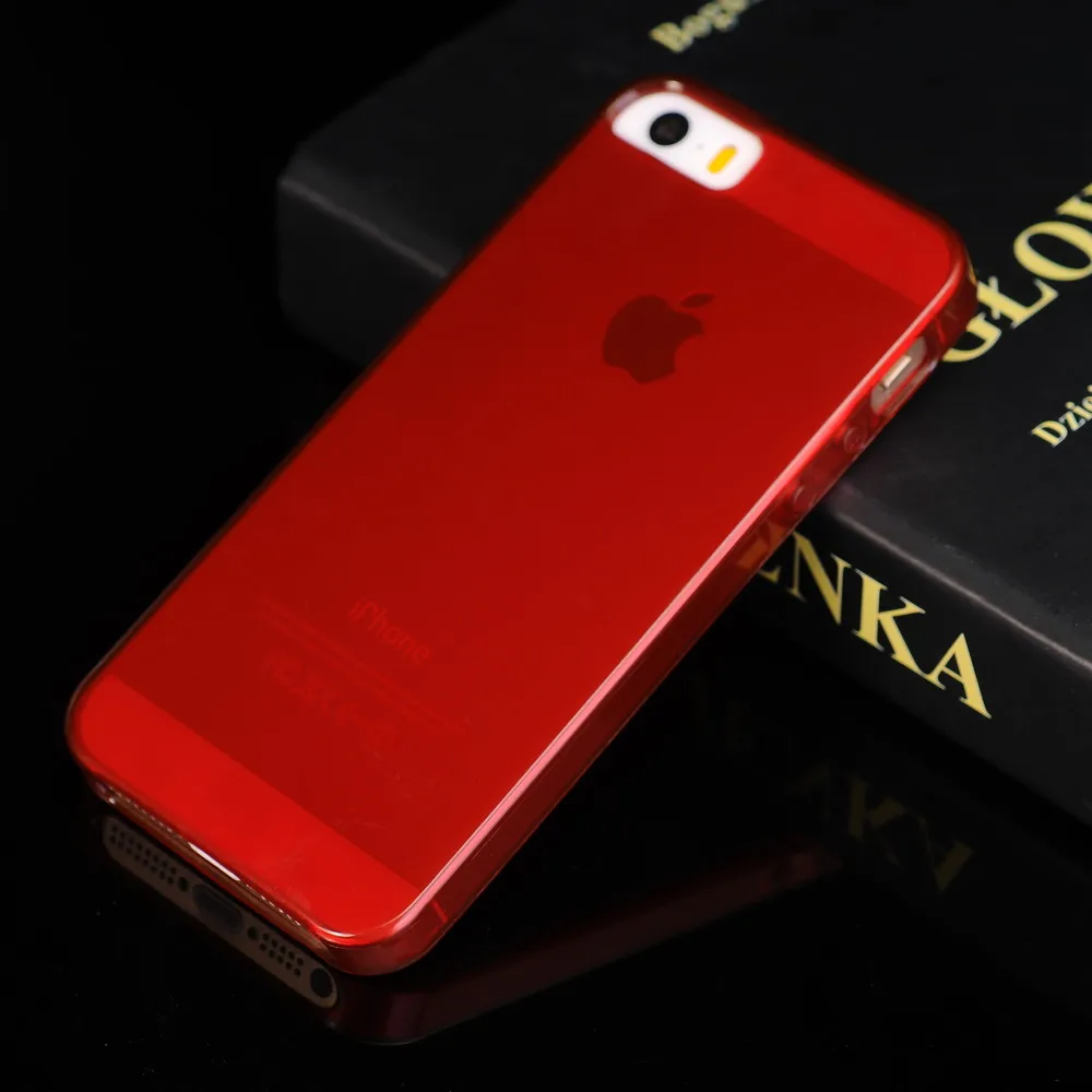 50pcs/lot For iPhone 5S Se Case Ultrathin Transparent Soft Silicone TPU Protective Cases SE 5 Phone Back Covers |