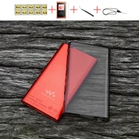 soft cover crystal tpu clear case for sony walkman nw a55hn a56hn a57hn a50 a55 a56 a57 with screen protector and straps