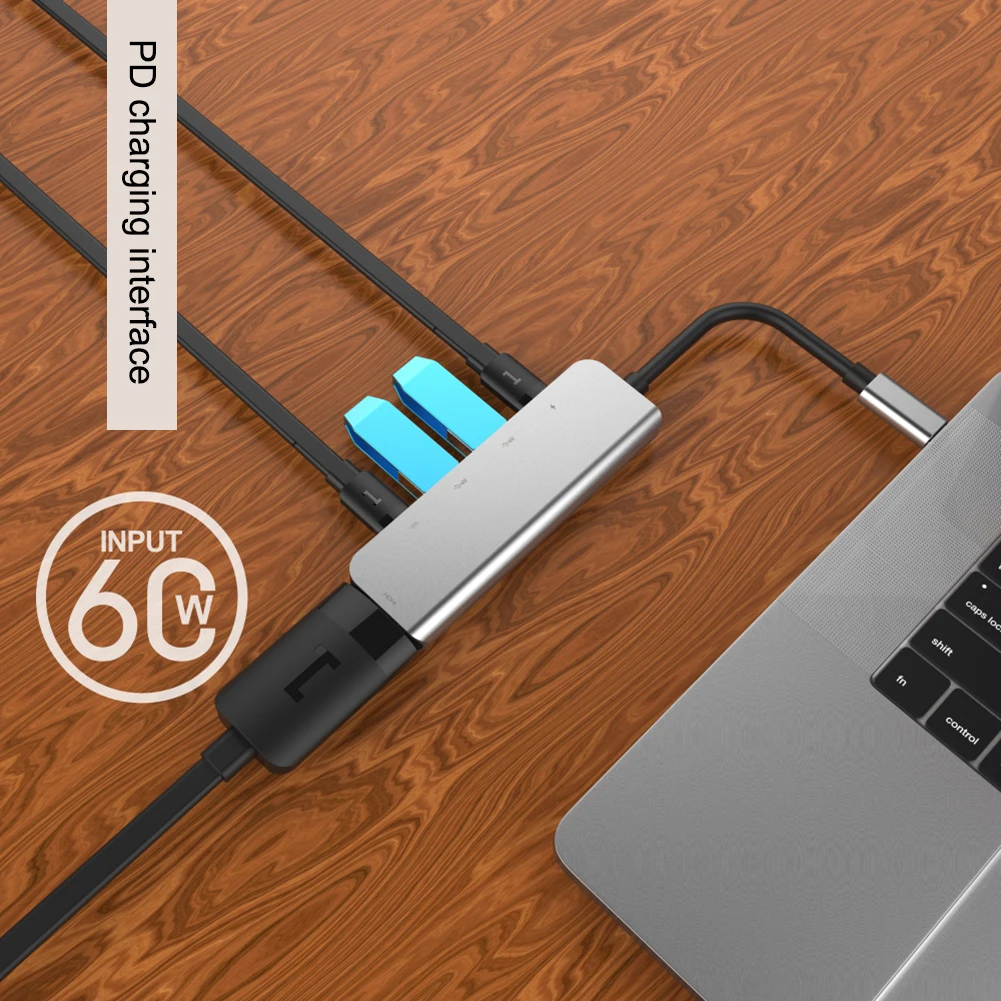 Адаптер USB C HDMI для MacBook Pro 2018/2016/2017 адаптер концентратор Type выход 5 в 1 2 порта 3
