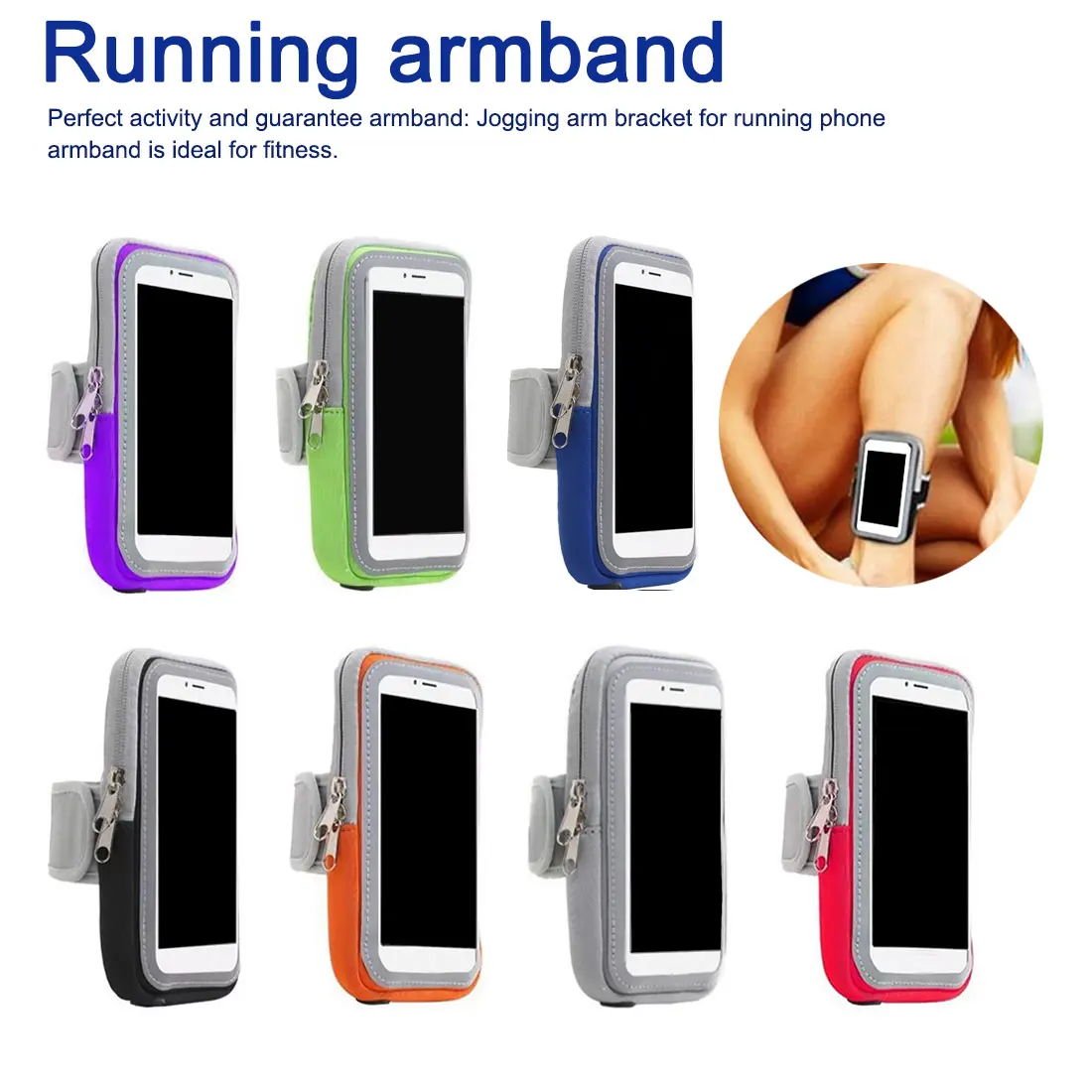 Universal Mobile Phone Bags Holder Outdoor Sport Arm Pouch Bag For Phone On Hand Sports Running Armband Bag Case