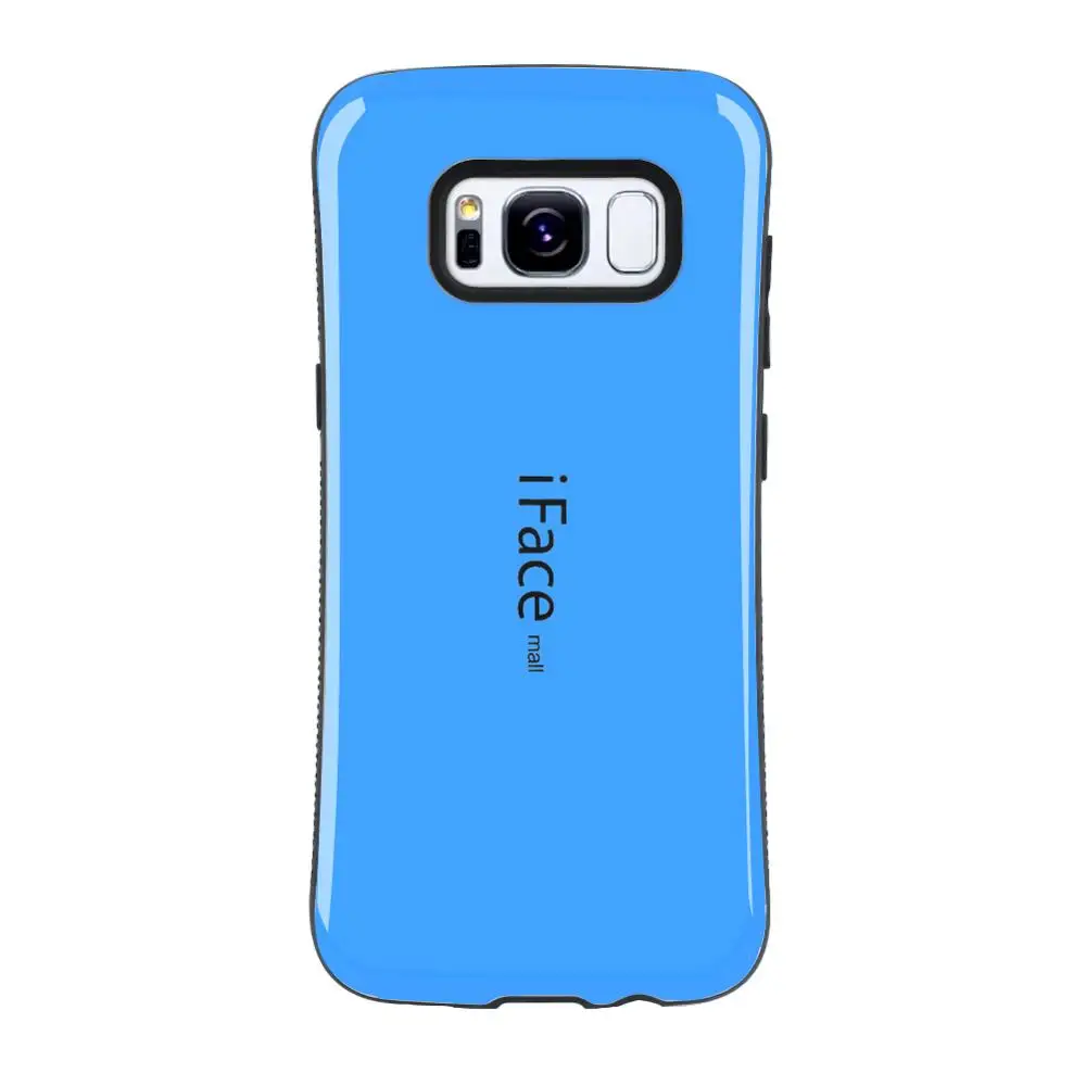 Небесно-голубой Чехол для Iface mall для Samsung Galaxy S8/S8 плюс противоударный ТПУ защитный жесткий чехол для задней панели телефона чехлы - Цвет: Небесно-голубой