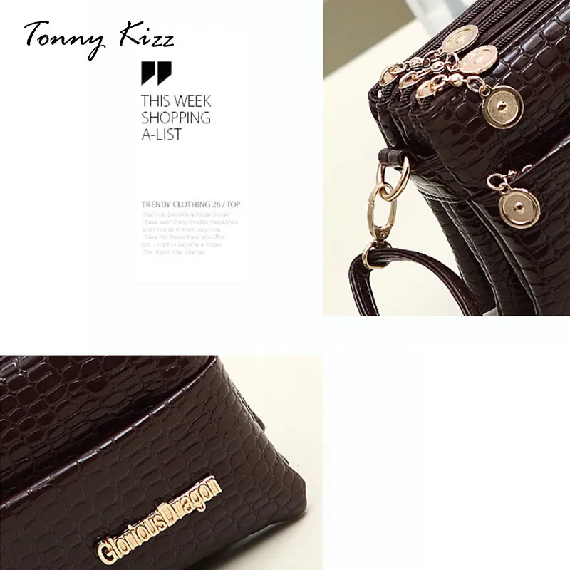Tonny Kizz small crossbody bags for women large capacity shoulder alligator prints luxury messenger designer clutch | Багаж и сумки
