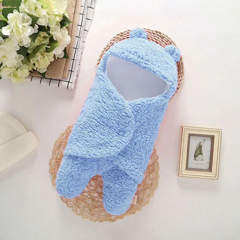 BibiCola 2019 Newborn Baby Boy Girl Infant Sleeping Bags Wool Soft Winter Wrap Bedding Receiving Blanket for Bebe |