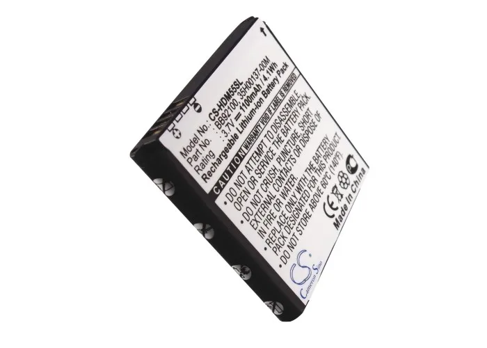 Аккумулятор Cameron Sino BB92100 на 1100 мА · ч для HTC/DOPOD A6366 A6380 HD Mini T5555 G9 SoftBank S31HT|cameron sino|battery