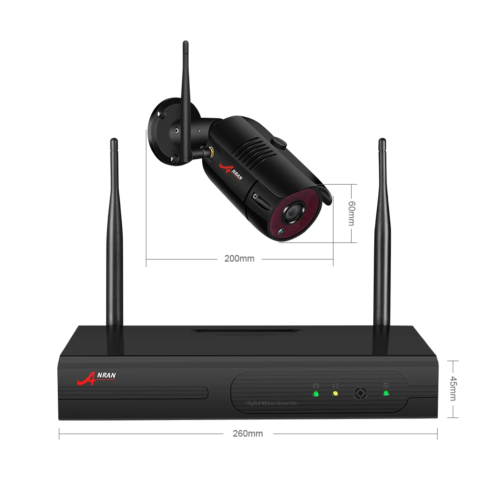 ANRAN CCTV P2P подключи и играй 8CH Wifi NVR 36IR наружная пуля 1080P видео аудио IP Беспроводная камера система безопасности жесткий диск