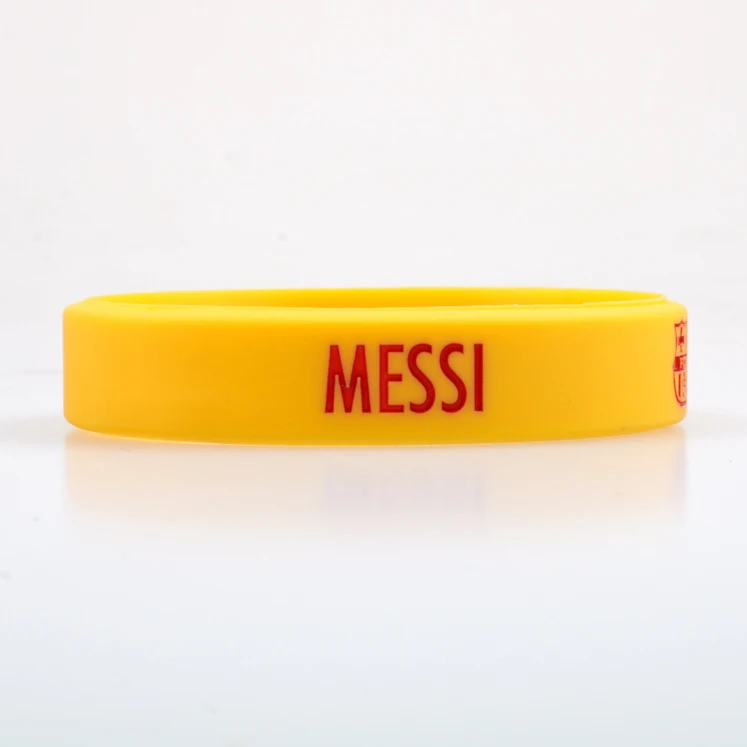 Силиконовый браслет Lionel Messi для фанатов футбола, клубный силиконовый браслет, 4 цвета, для взрослых и детей, модный фирменный браслет для подарка