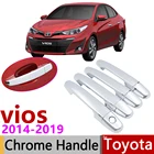 Для Toyota vios XP150 Limo 2014  2019 хром внешняя дверная ручка крышка наклейки на автомобиль отделка набор 2015 2016 2017 2018