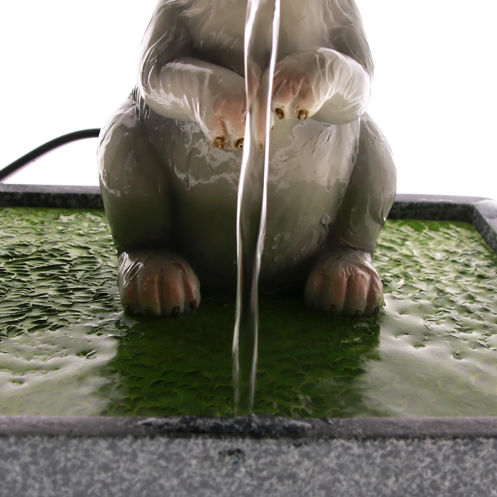 Отдых кролик Декоративная скульптура Электрический фонтан воды интерьер