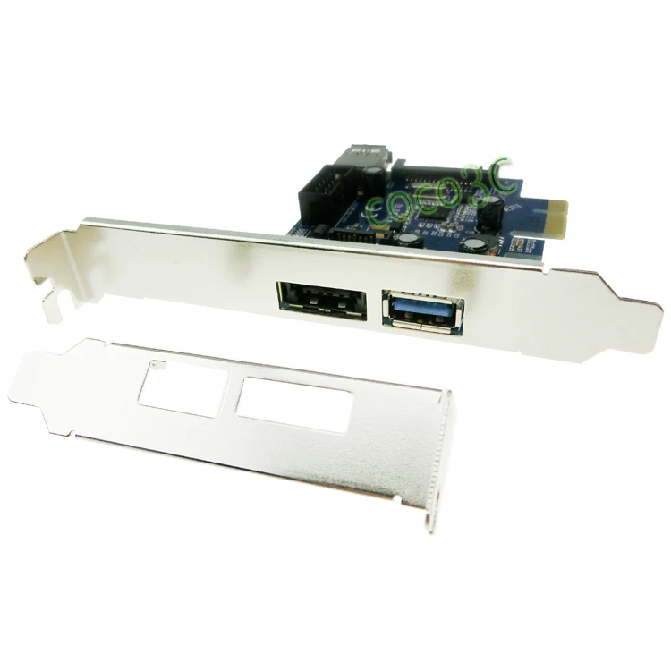 Чипсет nec720202 USB 3.0 2 порта + Мощность ESATA 9 Булавки USB2.0 Hybrid PCI Express контроллер карты |