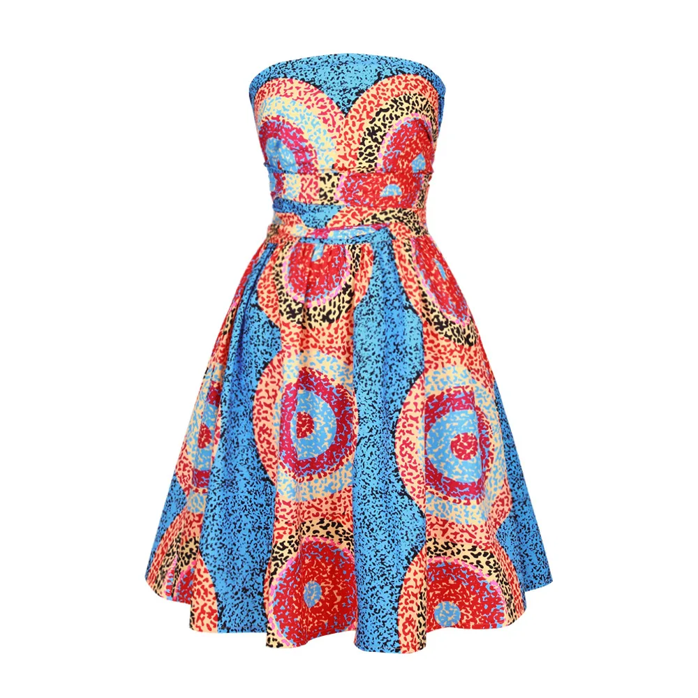 

2019 African Dresses Design Fashion Digital Printing african women clothing