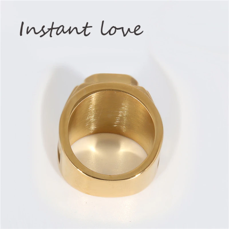 Мужское кольцо INSTANT LOVE красное синее белое CZ камень золото серебро тон