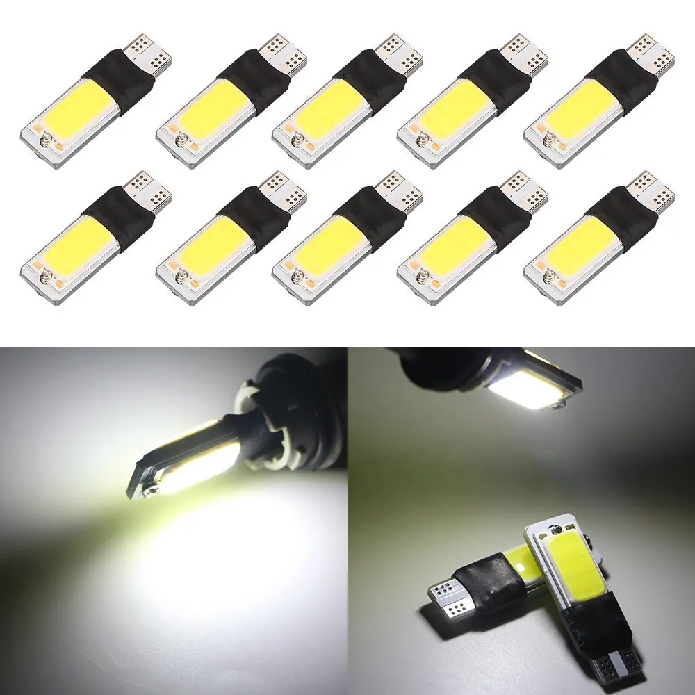 

10x T10 LED COB IntErieur Ampoules Leger 194 168 W5W Stationnement Sauvegarde Canbus Anti Erreur Ampoule