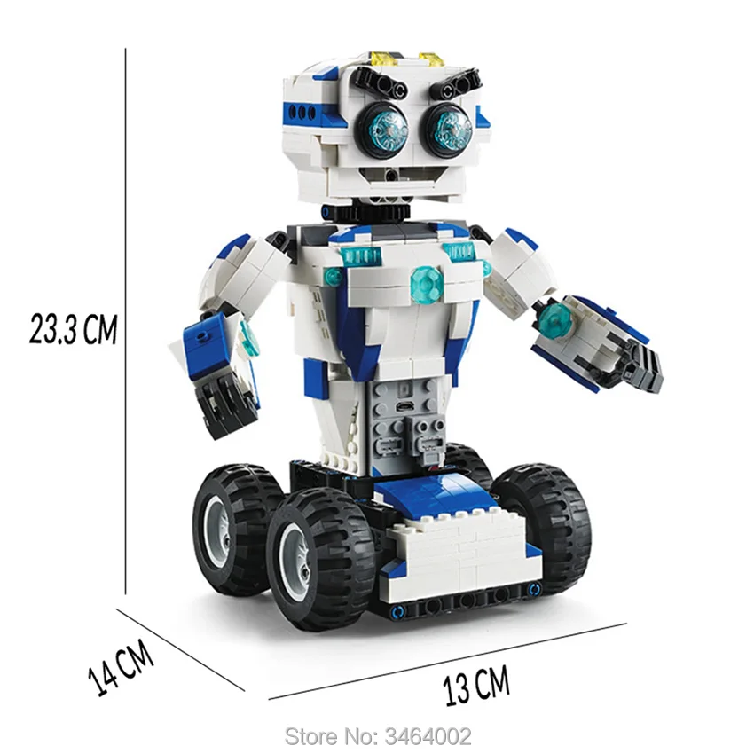 606 шт DIY 2 в 1 RC строительные блоки трансформирующий робот литиевая батарея мотор
