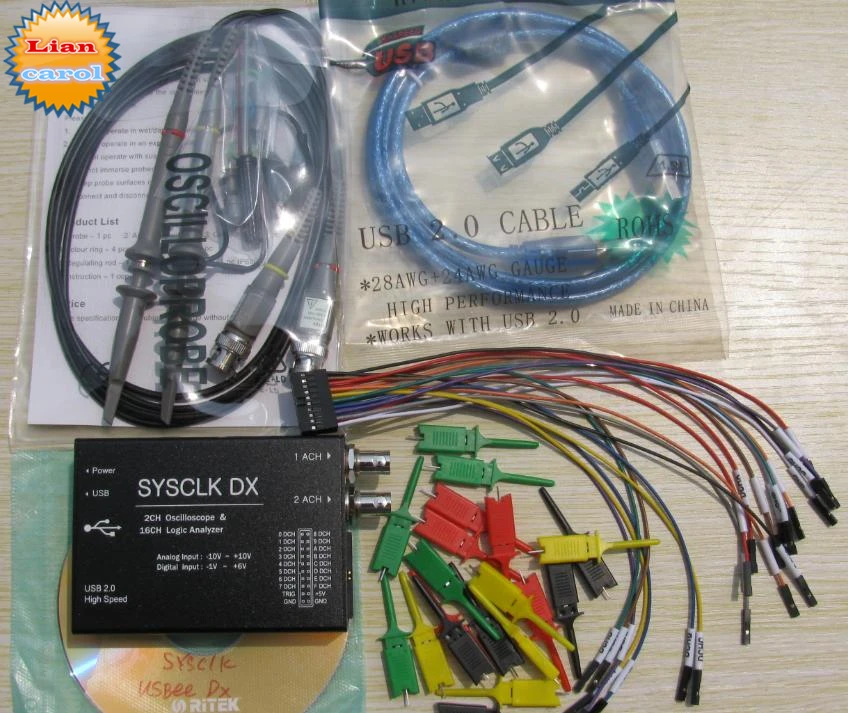 USBee DX Pro 16 дорога анализатора логики 2 канала Осциллограф|oscilloscope|oscilloscope logic