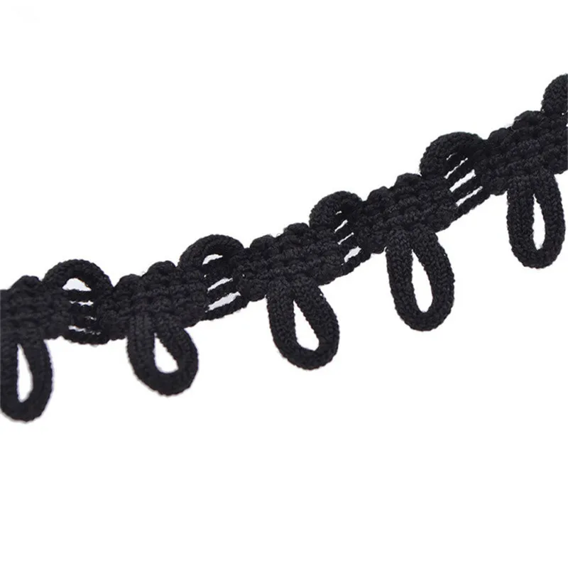 

10 meters* Elastic Button Loops Trimming Tape Collar Extenders Loop Dressmaking Trim Lace Ribbon SJD21