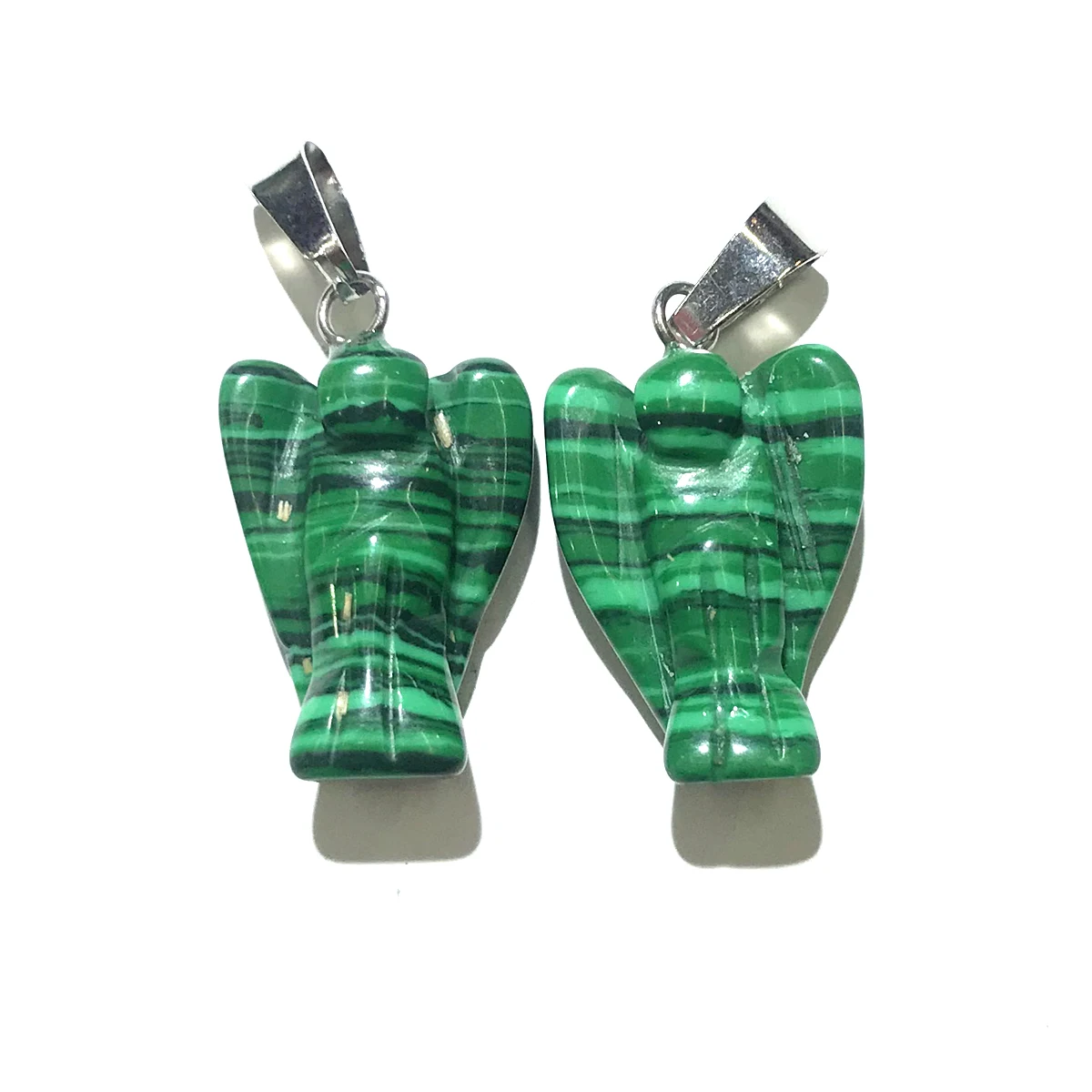 Подвески из натурального камня в форме ангела кристалл агат ожерелье кулон для