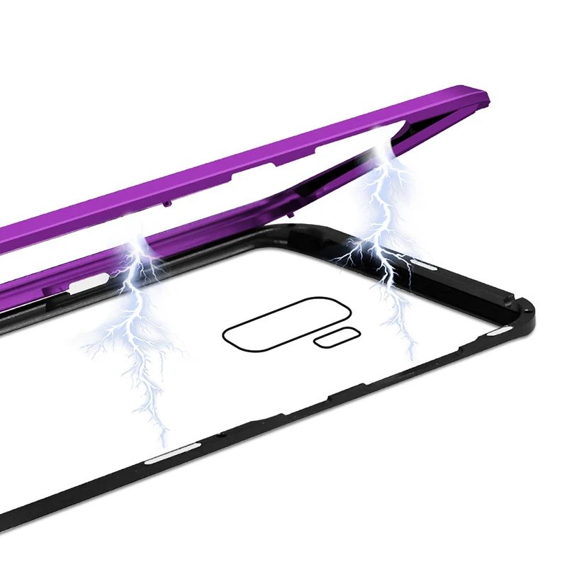 Магнитный стеклянный бампер Gourde для Samsung Note 9 чехол накладка из закаленного