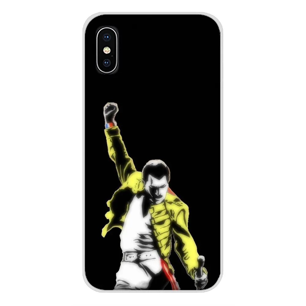 Для Apple iPhone X XR XS MAX 4 4S 5 5S 5C SE 6 6S 7 8 Plus ipod touch Freddie Mercury Art аксессуары чехлы для