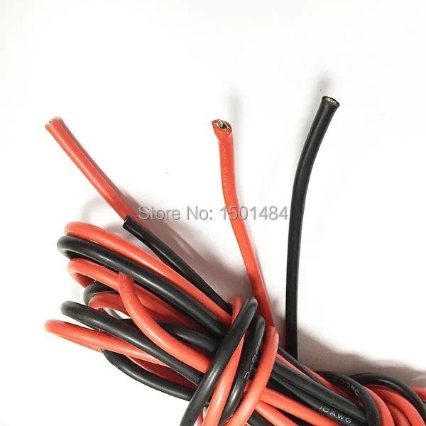 10 AWG 10AWG Калибр силиконовый провод кабель 1 м гибкий многожильный медный для RC
