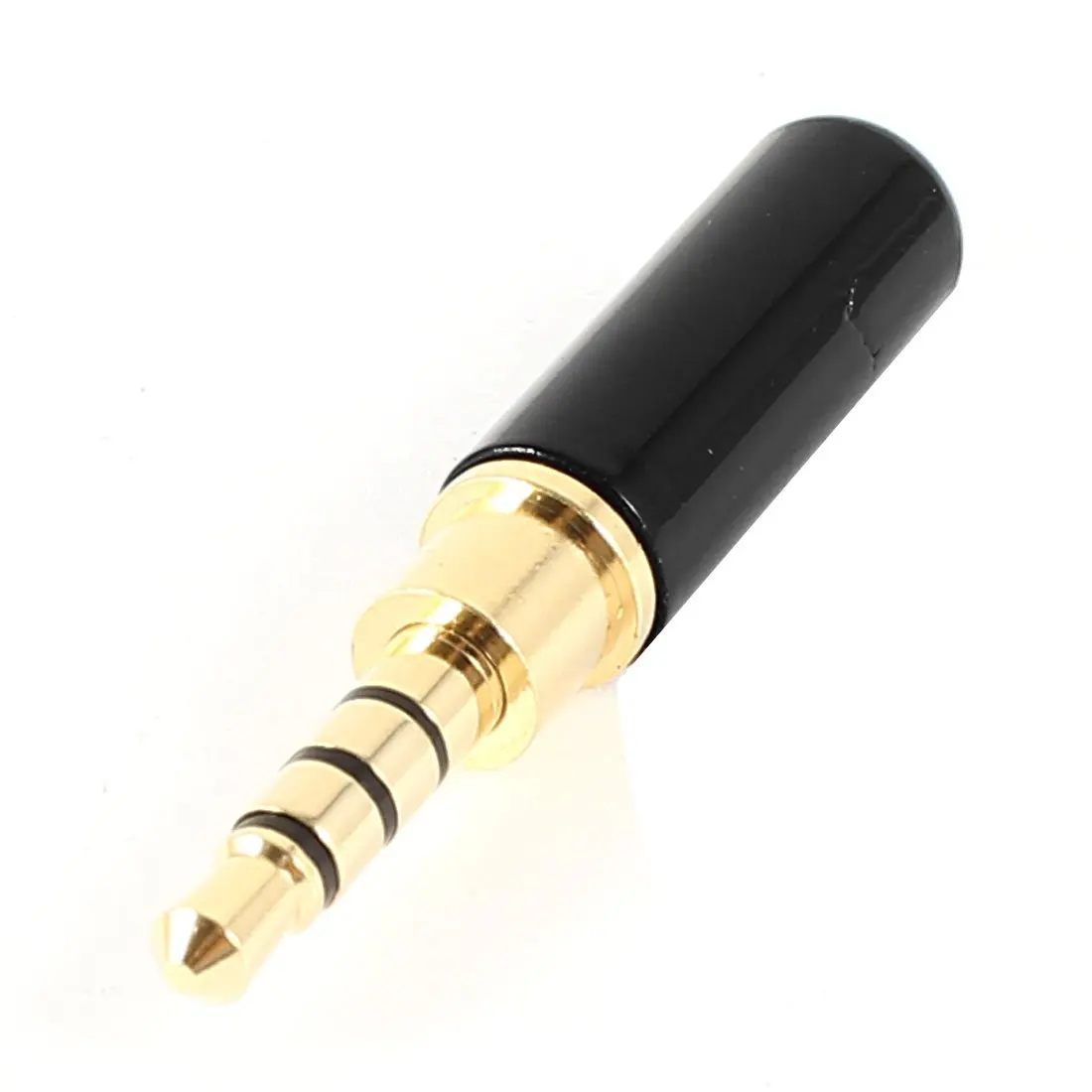 3 5 мм 4 полюсный штекер припоя разъем золотой черный для шнура|gold male|3.5mm maleconnectors gold