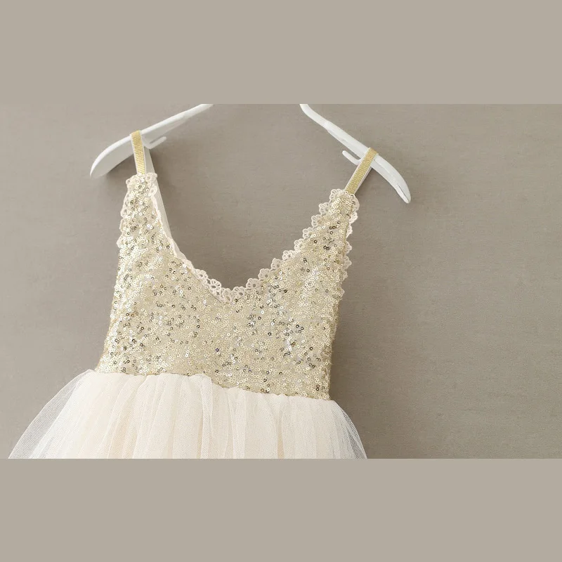 LCJMMO/платье для девочек Новинка 2017 года Летнее белое платье-пачка на бретельках с