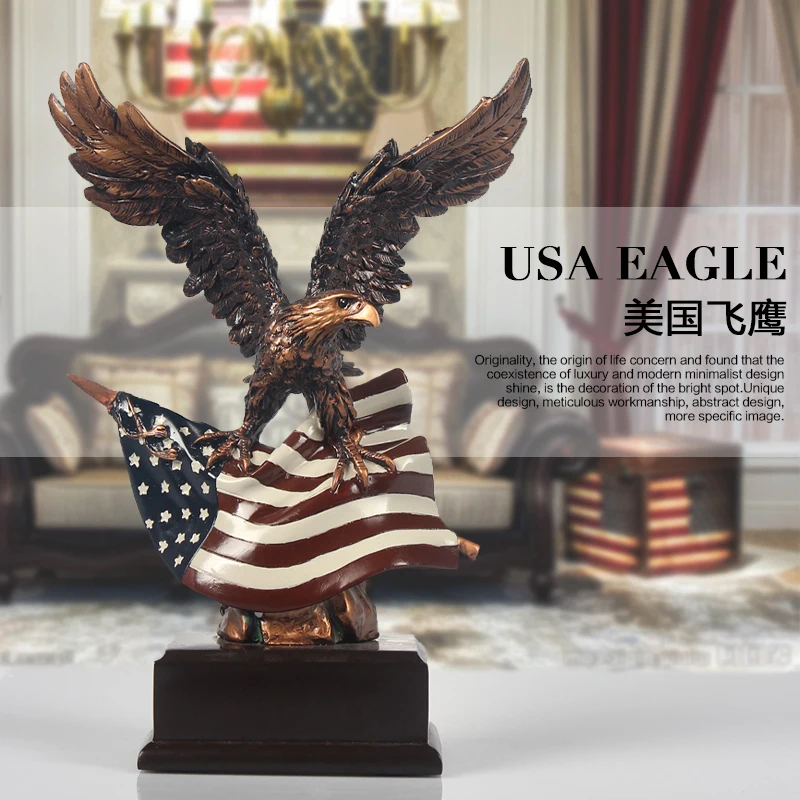 Винтаж Творческий смолы American eagle статуя кафе Домашний декор ремесел украшения