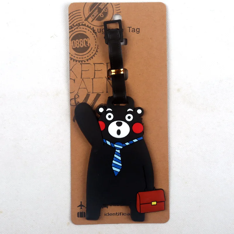 04 С рисунком из мультфильма «Tokyo Ghouls» под названием Kumamon бирки для багажа, чемодана ярлык Имя Адрес ID Сумка багажная бирка для путешествий - Цвет: 04