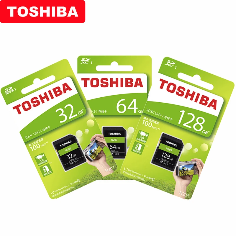 Оригинальная высокоскоростная память TOSHIBA SD N203 32 ГБ 64 128 C10 sd-карта с поддержкой