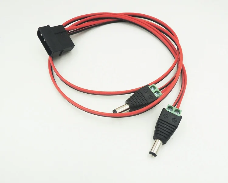 10 шт./лот Бесплатная доставка ПК DIY 4 контактный IDE Molex до 12V DC разъем питания 2*5 5x2 1