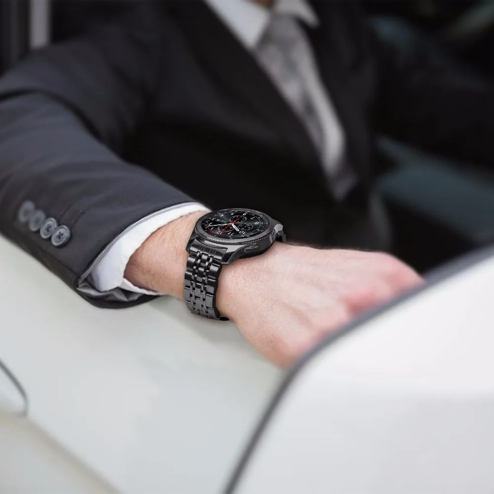 V-moro новейшие модные ремешки для часов для samsung gear S3 классический ремешок металлический браслет из нержавеющей стали gear S3 спортивные умные ремешки для часов
