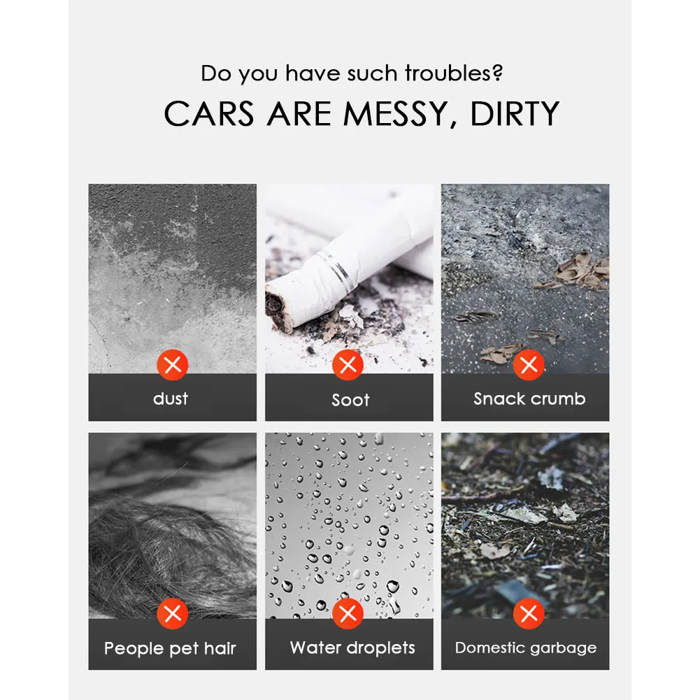 Модный автомобильный пылесос циклонный съемный 12 В удобный 100 Вт прочный