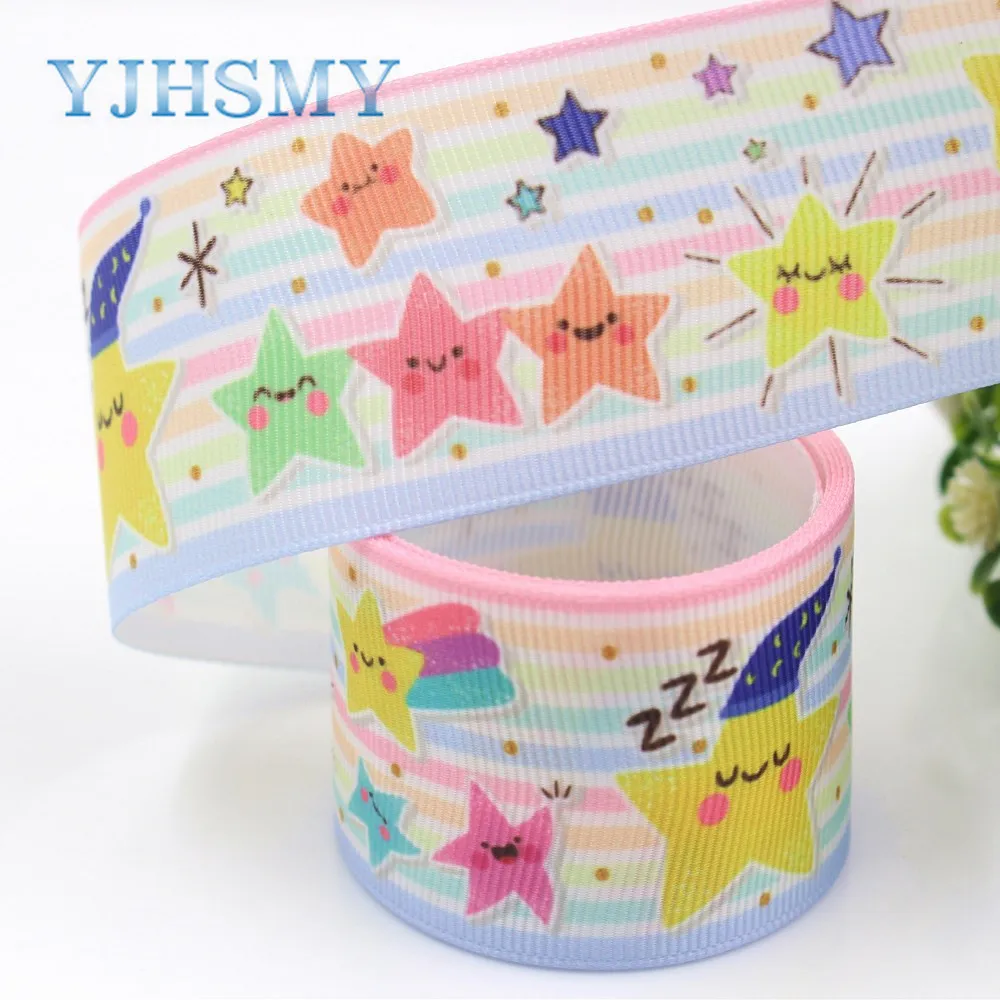 YJHSMY I-19426-1099 38 мм 10 ярдов Мультяшные ленты термопечать grosgrain аксессуары для одежды