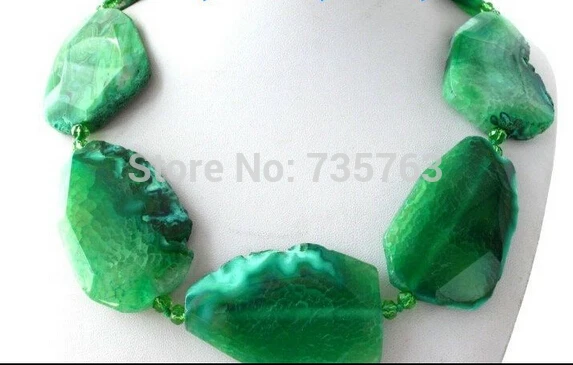 Граненный зеленый и розовый агат граненый кристаллический ожерелье xiuli 001295 |