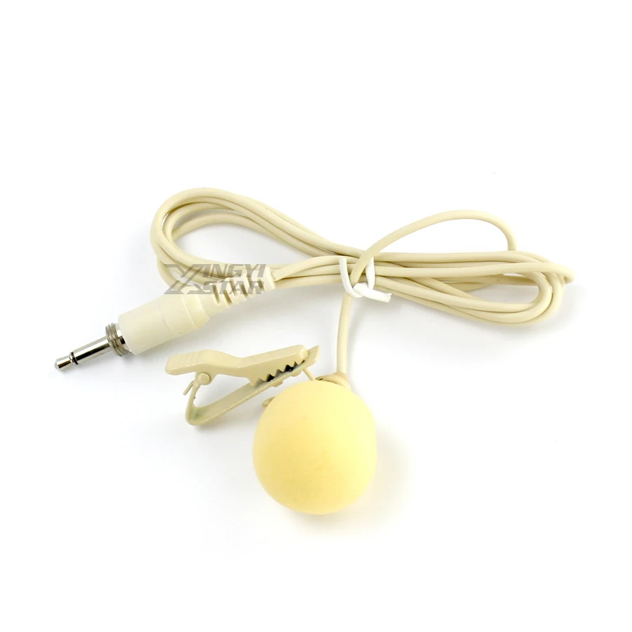 Петличный микрофон телесного цвета петличный с зажимом на лацкан винтовой