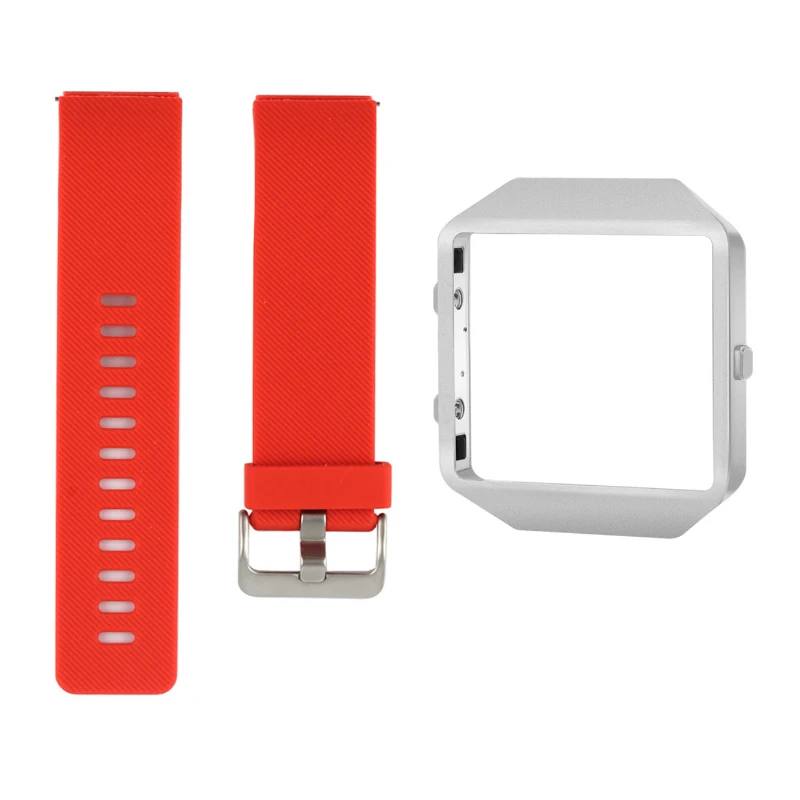 Bemorcabo для Fitbit Blaze Band, силиконовый браслет, сменный ремешок с новой серебристой рамкой для Fitbit Blaze, умные фитнес-часы
