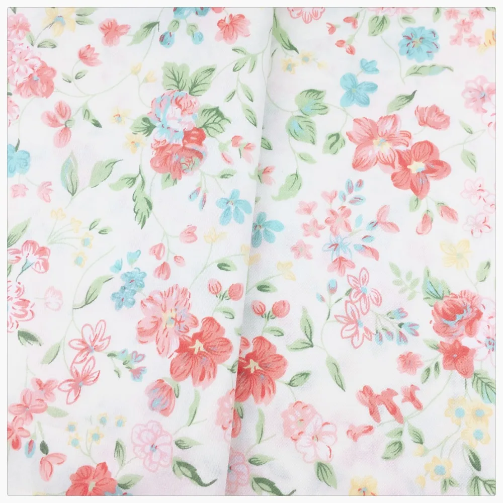 Розовый цветочный сердечко Сделай Сам хлопчатобумажная ткань для платья