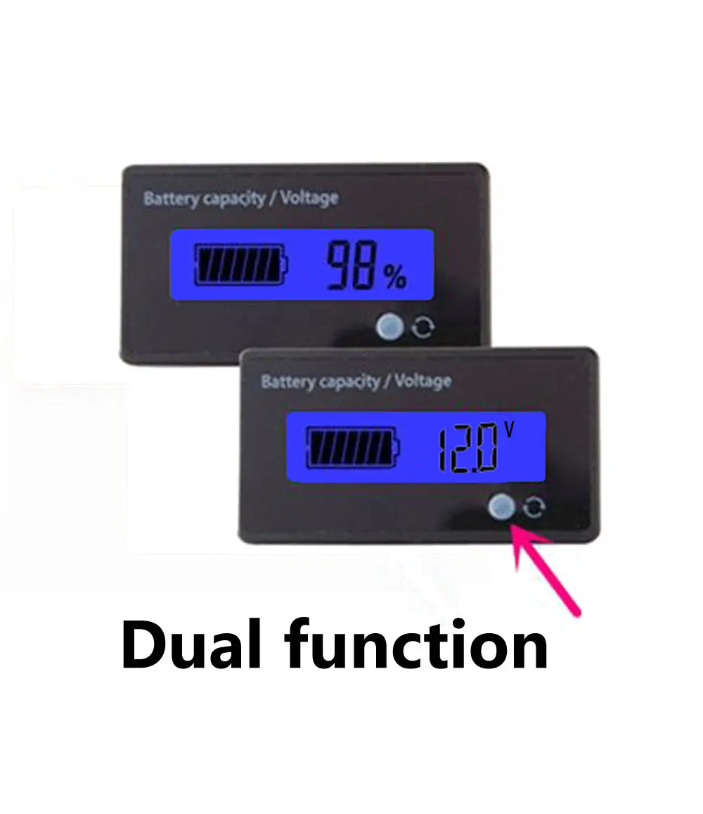 Многофункциональный датчик емкости аккумулятора 12 В с ЖК-дисплеем измеритель