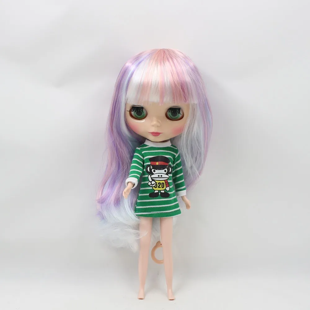 Продажа бесплатная доставка телесный цвет doll красочные волосы Blyth (BLWS 996) | Игрушки