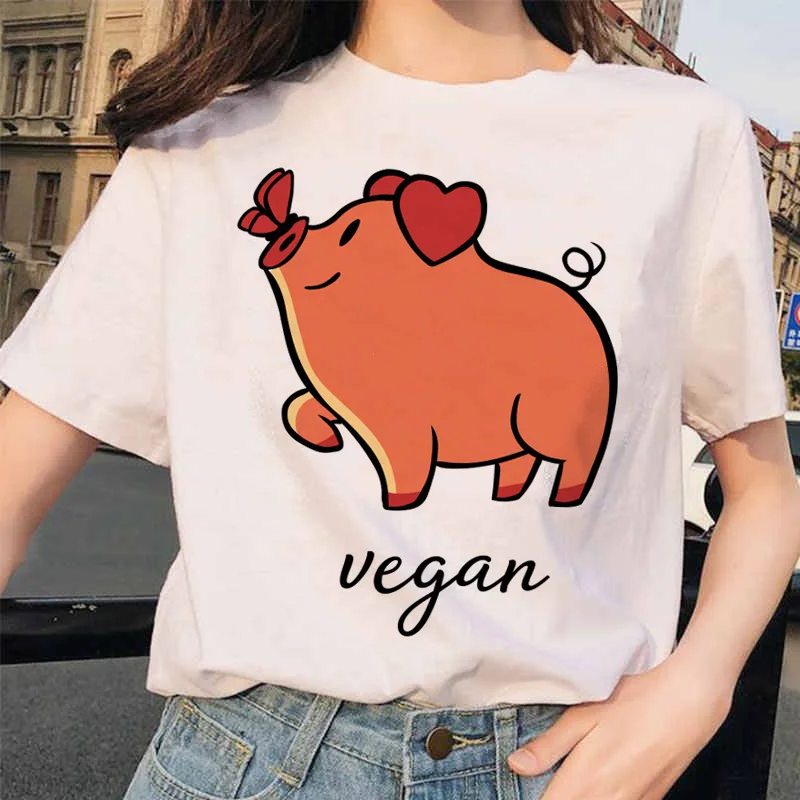 Vegan Harajuku, женская футболка, Ullzang Kawaii, милый летний женский топ с принтом в виде пчелы, 90 s, мультяшная футболка, модные футболки с графикой - Цвет: 4811