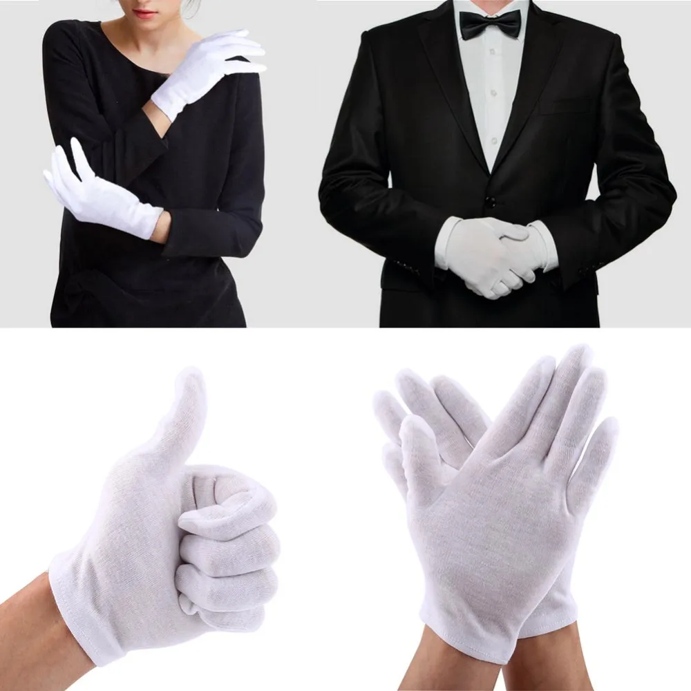 12 пар/партия белые хлопковые перчатки|gloves for|gloves glovesworking gloves pairs |