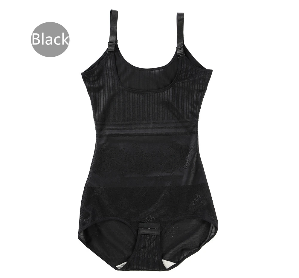 Пикантные Цветочный принт боди Для женщин сжатия похудения Body Shaper нижнее белье Одна деталь нижнее белье трусики для женщин - Цвет: Black