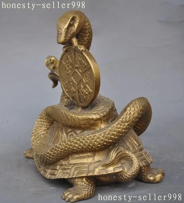 8 &quotКитайский латунный феншуй счастливое богатство змея злой Дракон Черепаха