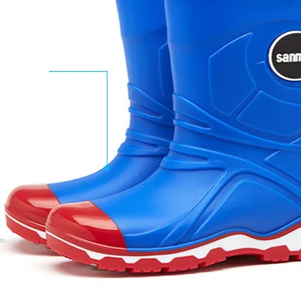 

Kids Rain Boots Rubber Waterproof Antiskid Mid-calf Toddler Infant Middle Tube Slip-on Boots High Quality Water Shoes