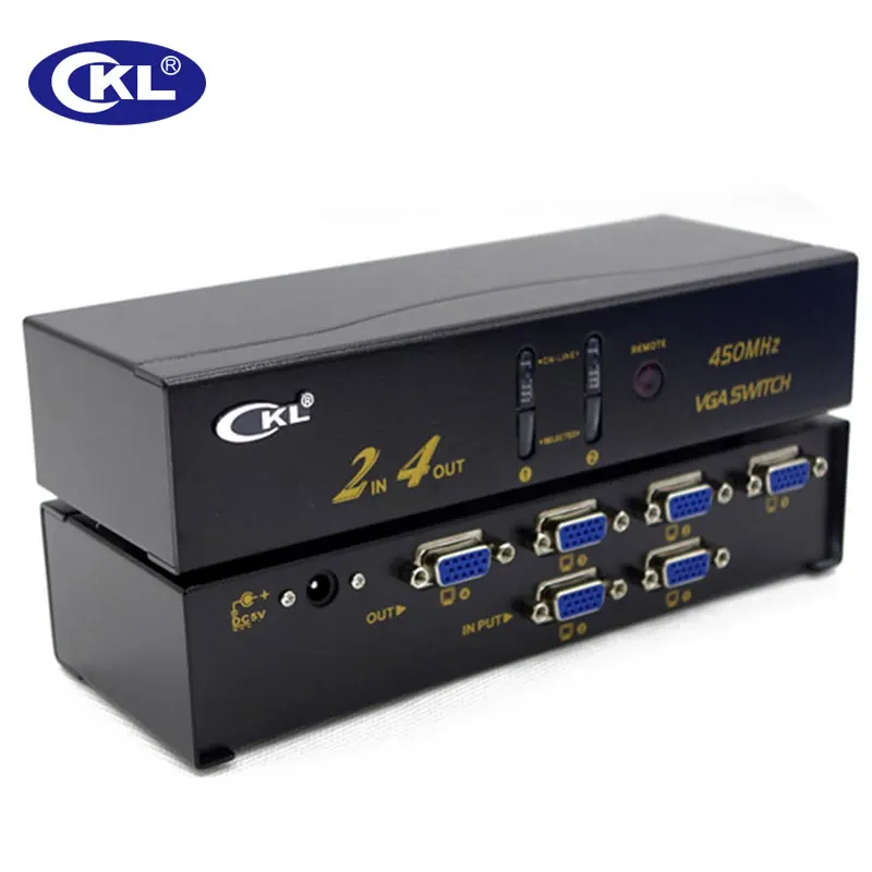 Сплиттер переключатель CKL 2x2 2x4 4x4 с аудио 2048*1536 450 МГц для монитора ПК проектора ТВ