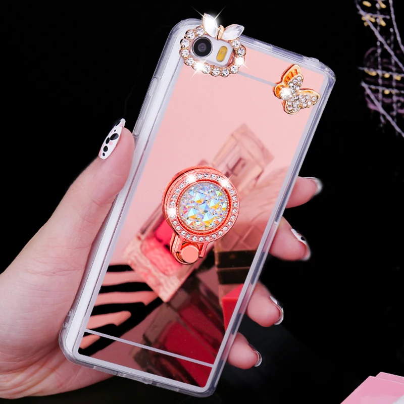 Зеркальная чехол для Xiaomi mi 5 5S 5C 6 Plus 8 SE 5X 6X A1 A2 Роскошная блестящая мягкая задняя