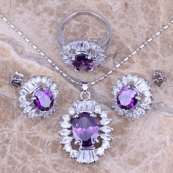 Комплект из кольца и серёг с фианитом Размер 6 / 7 8 9 10|silver jewelry set|jewelry setsearring pendant |